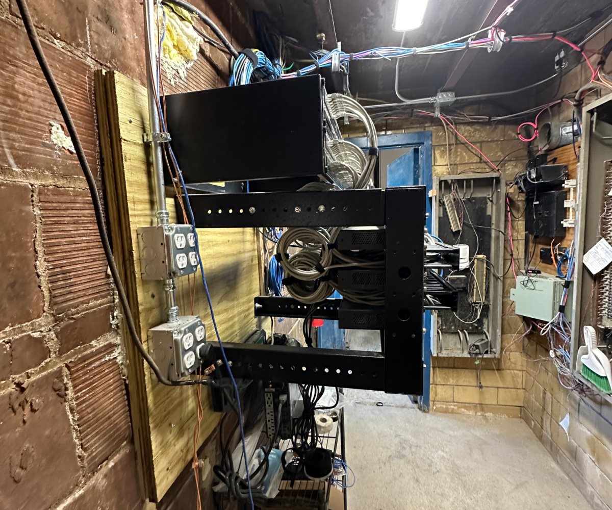 Commercial communication-system data rack installed by Cruiser Electric
