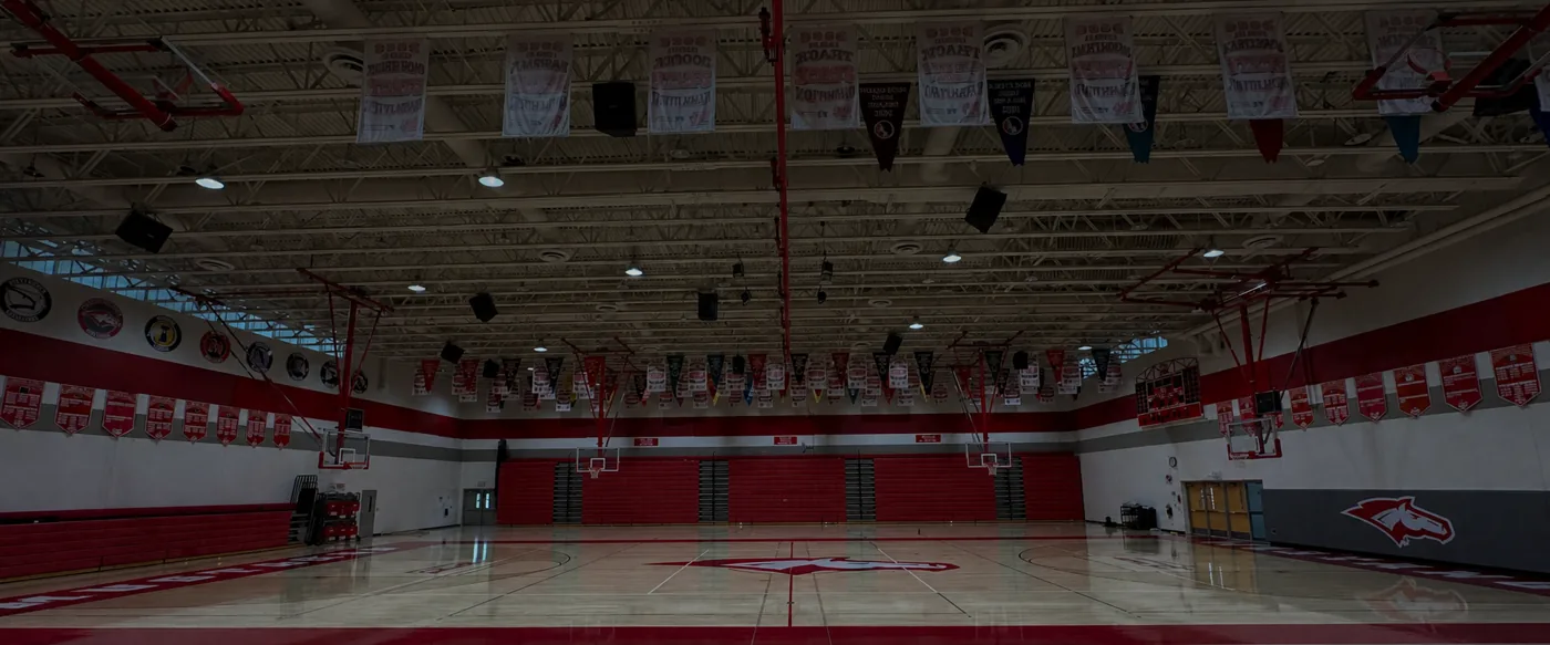Gymnasium before a large-scale lighting retrofit