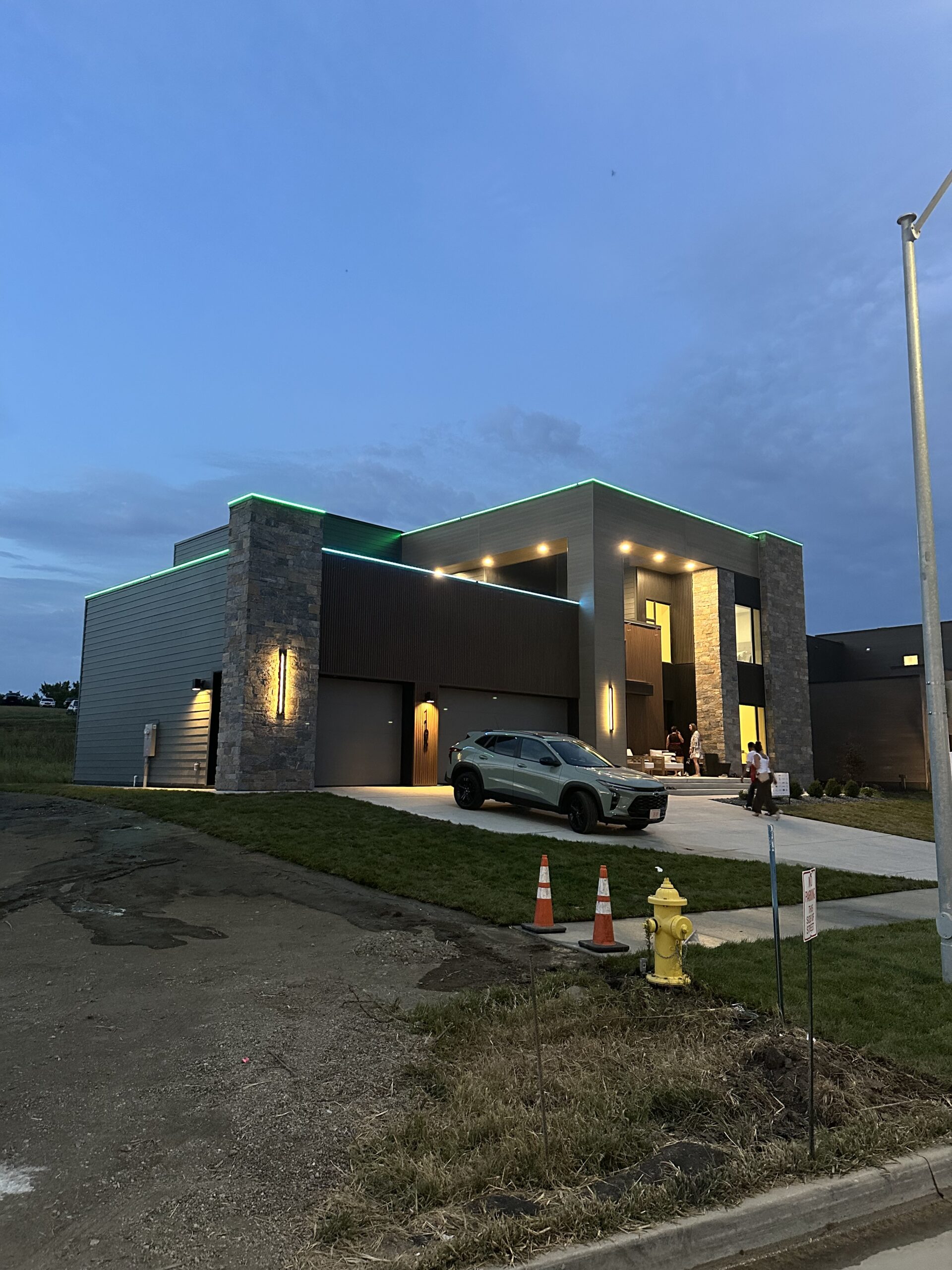 Cruiser Electric project exterior at dusk